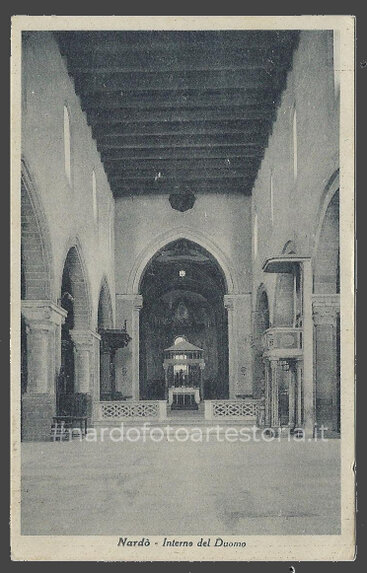4.Nardò Interno del Duomo Ed. Cartoleria Vernich viaggiata wat .jpg