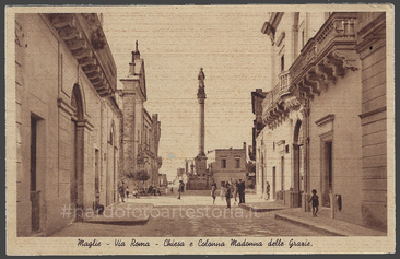 Maglie Via Roma - Chiesa e Colonna Madonna delle Grazie Ed. Refolo e Canitano viaggiata 46 wat.png